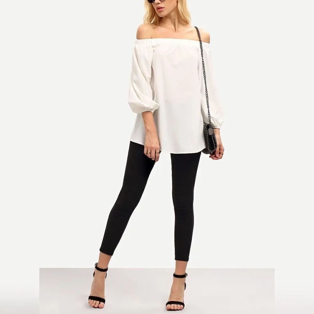 ✨White Bell Sleeve Off The Shoulder Blouse✨